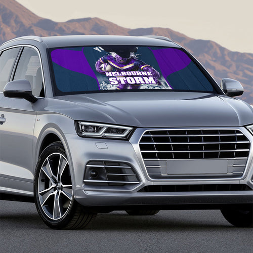 Personalised Sharks Rugby Auto Sun Shade Storm Monster Mascot City Skyline 3D Graphic