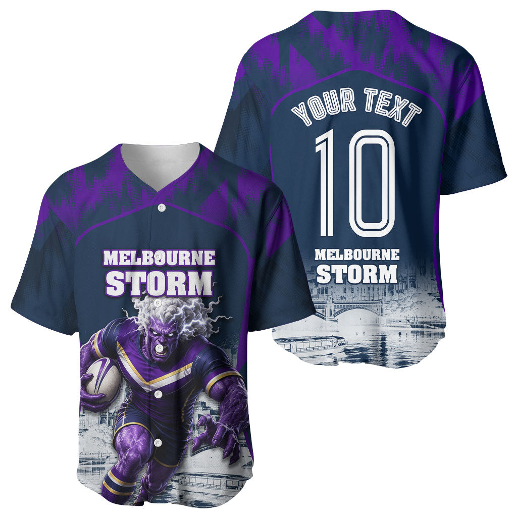 Personalised Sharks Rugby Baseball Jersey Storm Monster Mascot City Skyline 3D Graphic