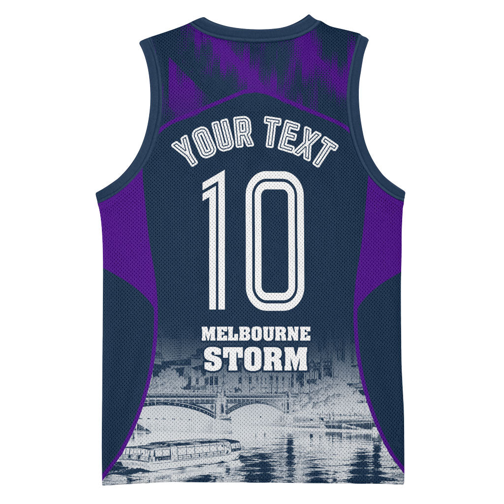 Personalised Sharks Rugby Basketball Jersey Storm Monster Mascot City Skyline 3D Graphic