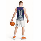 Personalised Sharks Rugby Basketball Jersey Storm Monster Mascot City Skyline 3D Graphic