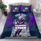 Personalised Sharks Rugby Bedding Set Storm Monster Mascot City Skyline 3D Graphic