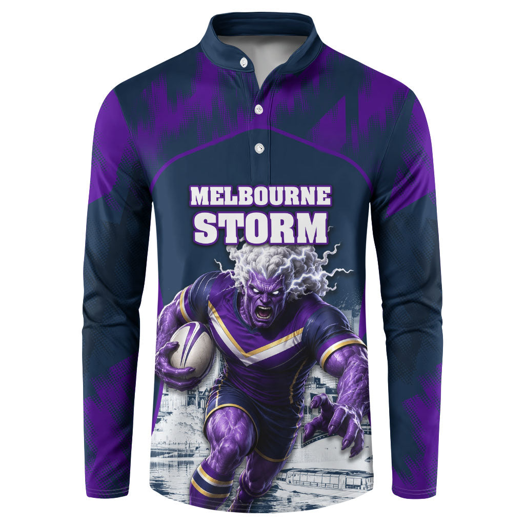 Personalised Sharks Rugby Button Sweatshirt Storm Monster Mascot City Skyline 3D Graphic