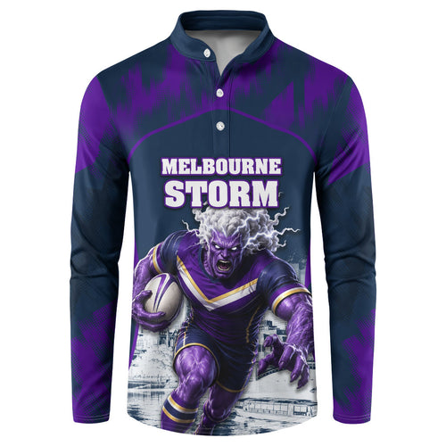 Personalised Sharks Rugby Button Sweatshirt Storm Monster Mascot City Skyline 3D Graphic