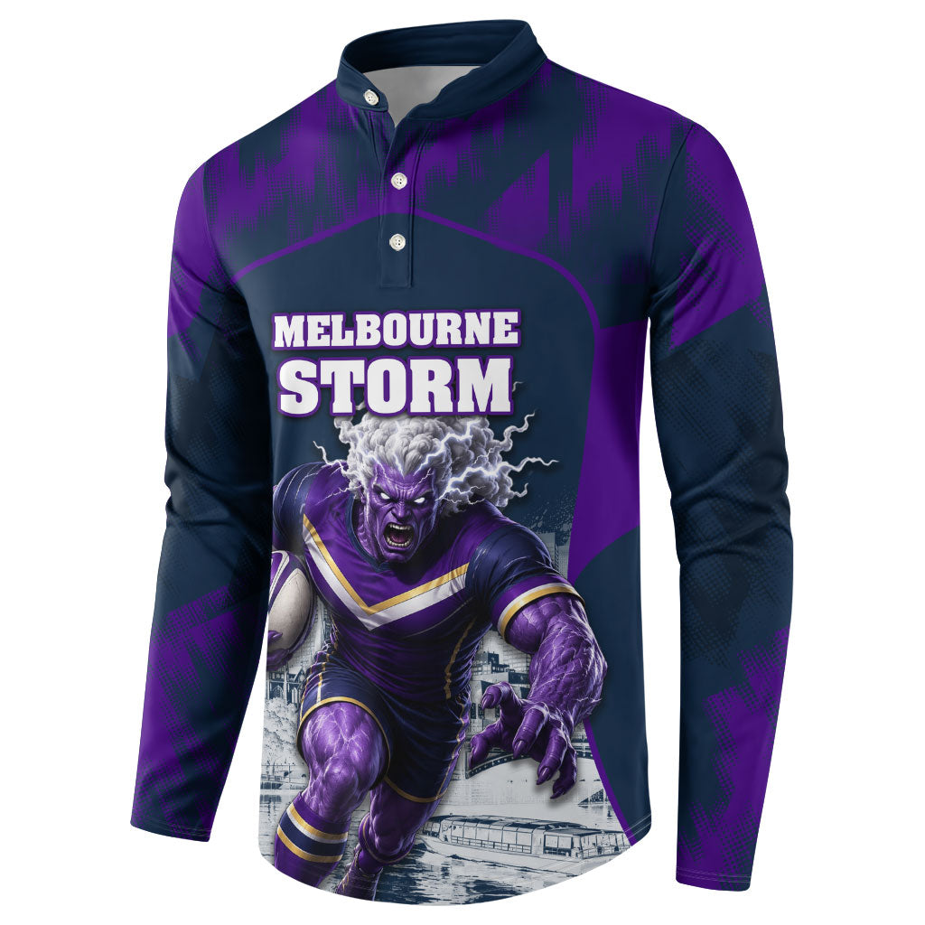 Personalised Sharks Rugby Button Sweatshirt Storm Monster Mascot City Skyline 3D Graphic