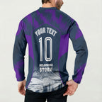 Personalised Sharks Rugby Button Sweatshirt Storm Monster Mascot City Skyline 3D Graphic