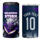 Personalised Sharks Rugby 4 in 1 Can Cooler Tumbler Storm Monster Mascot City Skyline 3D Graphic