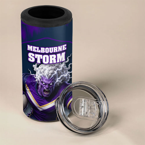 Personalised Sharks Rugby 4 in 1 Can Cooler Tumbler Storm Monster Mascot City Skyline 3D Graphic