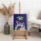 Personalised Sharks Rugby Canvas Wall Art Storm Monster Mascot City Skyline 3D Graphic