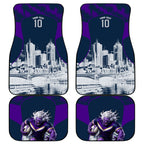 Personalised Sharks Rugby Car Mats Storm Monster Mascot City Skyline 3D Graphic