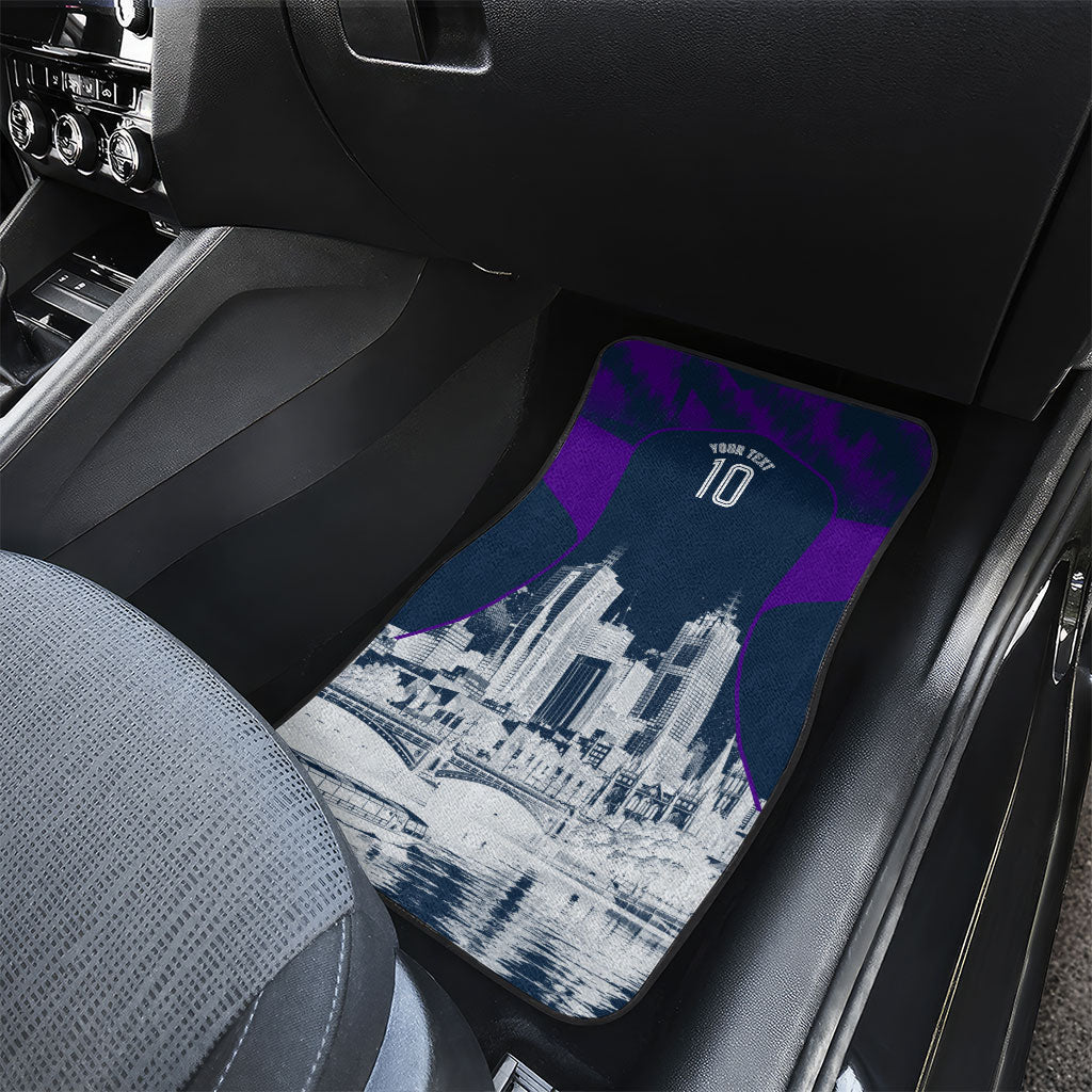 Personalised Sharks Rugby Car Mats Storm Monster Mascot City Skyline 3D Graphic