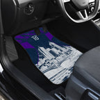 Personalised Sharks Rugby Car Mats Storm Monster Mascot City Skyline 3D Graphic