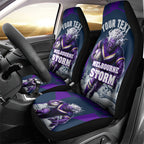 Personalised Sharks Rugby Car Seat Cover Storm Monster Mascot City Skyline 3D Graphic