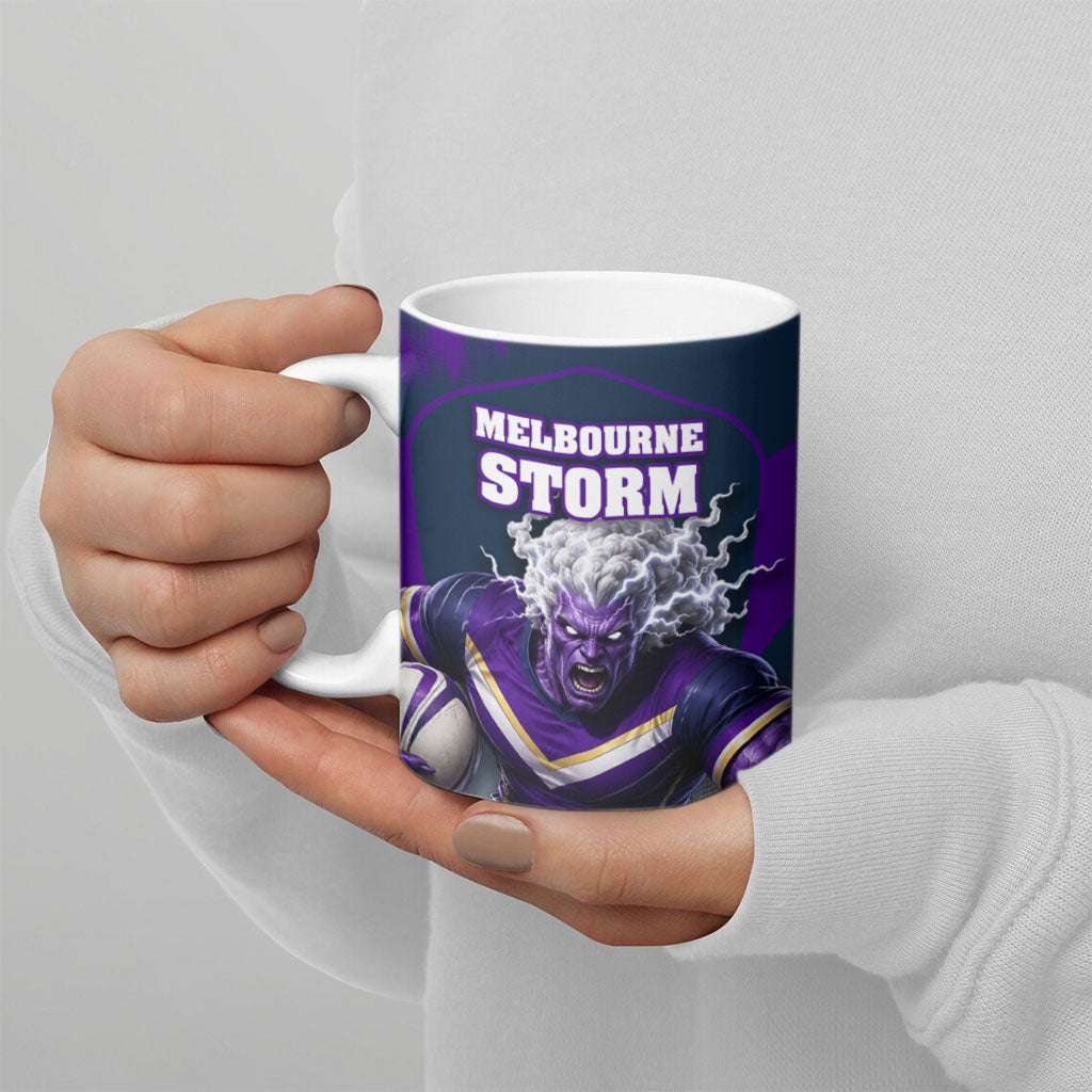 Personalised Sharks Rugby Ceramic Mug Storm Monster Mascot City Skyline 3D Graphic