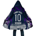 Personalised Sharks Rugby Cloak Storm Monster Mascot City Skyline 3D Graphic