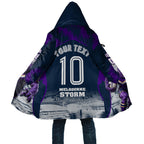 Personalised Sharks Rugby Cloak Storm Monster Mascot City Skyline 3D Graphic