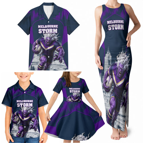 Personalised Sharks Rugby Family Matching Tank Maxi Dress and Hawaiian Shirt Storm Monster Mascot City Skyline 3D Graphic