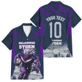 Personalised Sharks Rugby Family Matching Tank Maxi Dress and Hawaiian Shirt Storm Monster Mascot City Skyline 3D Graphic