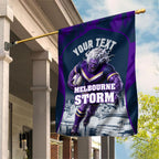 Personalised Sharks Rugby Garden Flag Storm Monster Mascot City Skyline 3D Graphic