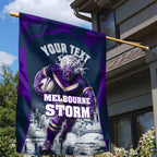 Personalised Sharks Rugby Garden Flag Storm Monster Mascot City Skyline 3D Graphic