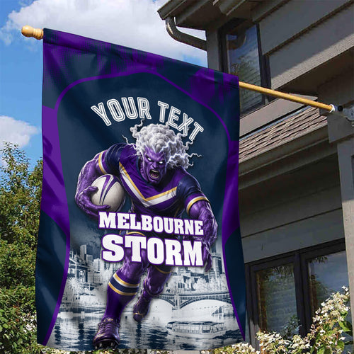 Personalised Sharks Rugby Garden Flag Storm Monster Mascot City Skyline 3D Graphic