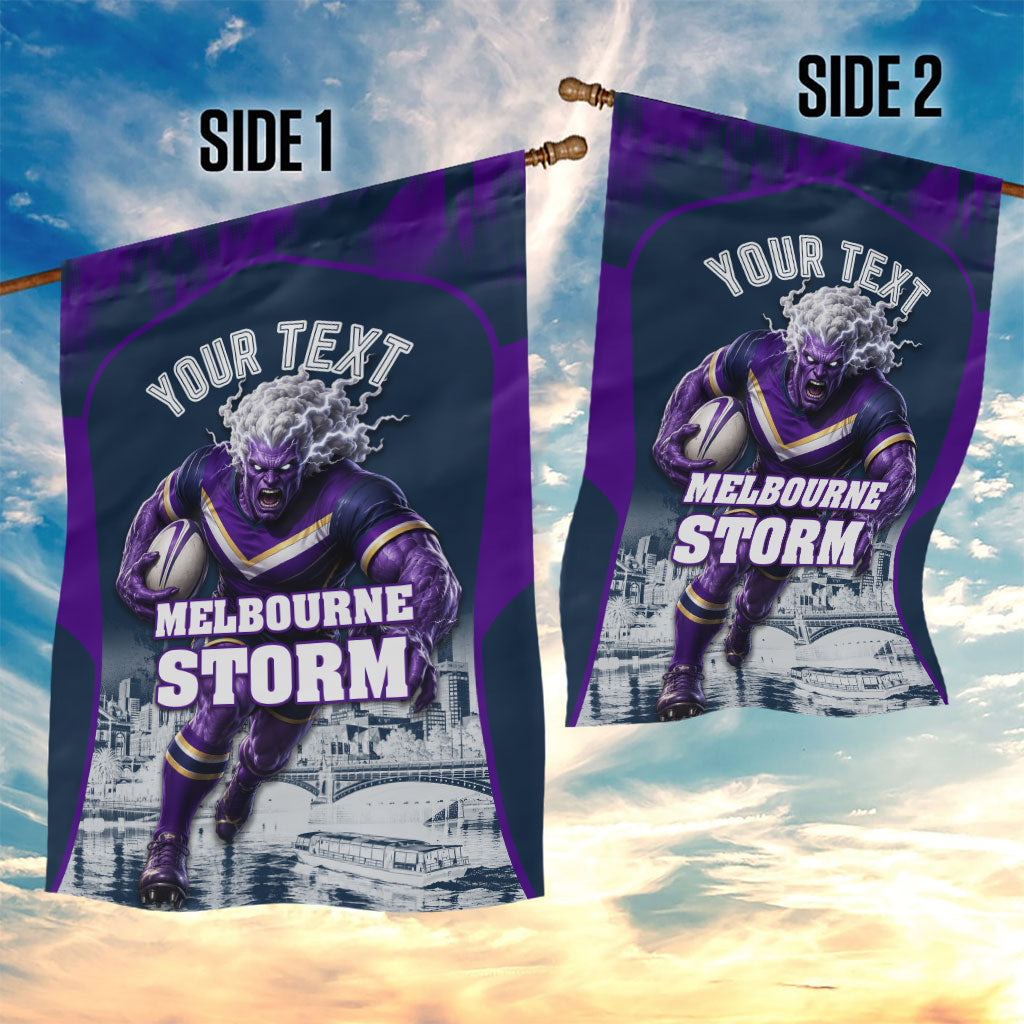 Personalised Sharks Rugby Garden Flag Storm Monster Mascot City Skyline 3D Graphic