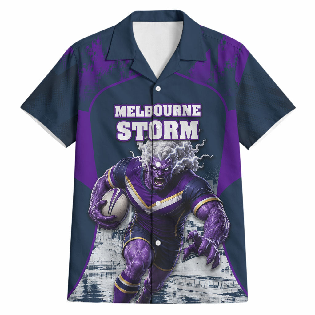 Personalised Sharks Rugby Hawaiian Shirt Storm Monster Mascot City Skyline 3D Graphic