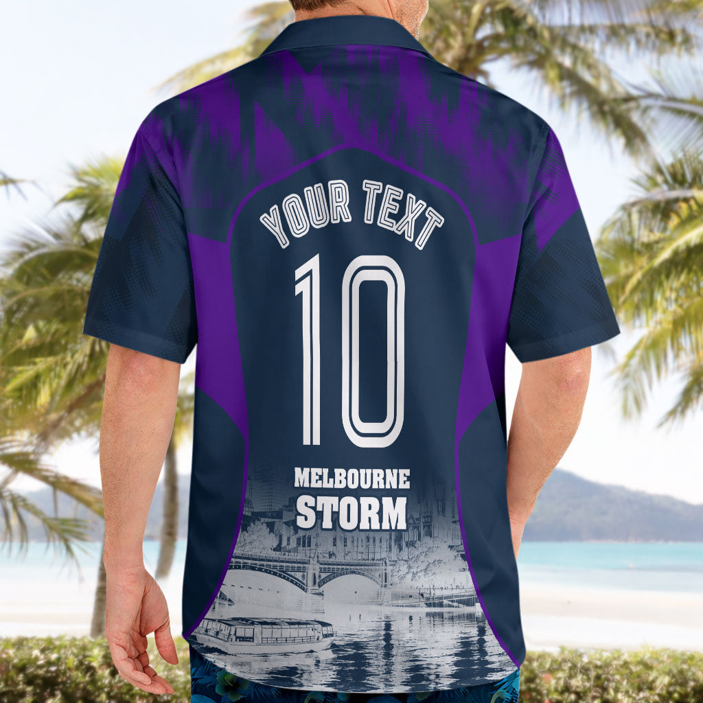Personalised Sharks Rugby Hawaiian Shirt Storm Monster Mascot City Skyline 3D Graphic