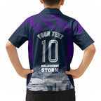 Personalised Sharks Rugby Hawaiian Shirt Storm Monster Mascot City Skyline 3D Graphic