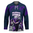 Personalised Sharks Rugby Hockey Jersey Storm Monster Mascot City Skyline 3D Graphic