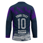Personalised Sharks Rugby Hockey Jersey Storm Monster Mascot City Skyline 3D Graphic
