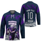 Personalised Sharks Rugby Hockey Jersey Storm Monster Mascot City Skyline 3D Graphic