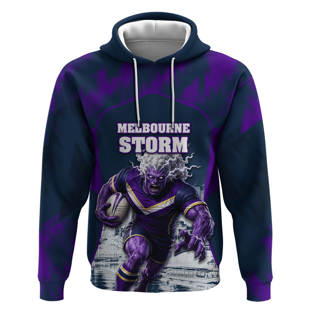 Personalised Sharks Rugby Hoodie Storm Monster Mascot City Skyline 3D Graphic