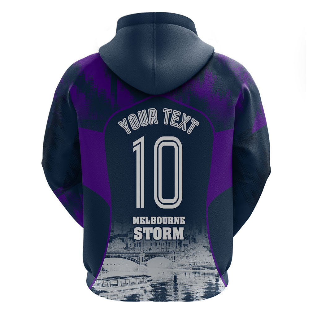 Personalised Sharks Rugby Hoodie Storm Monster Mascot City Skyline 3D Graphic