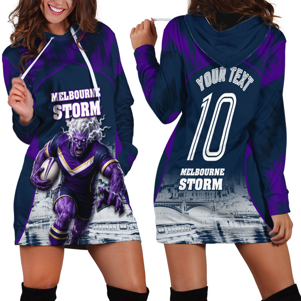 Personalised Sharks Rugby Hoodie Dress Storm Monster Mascot City Skyline 3D Graphic