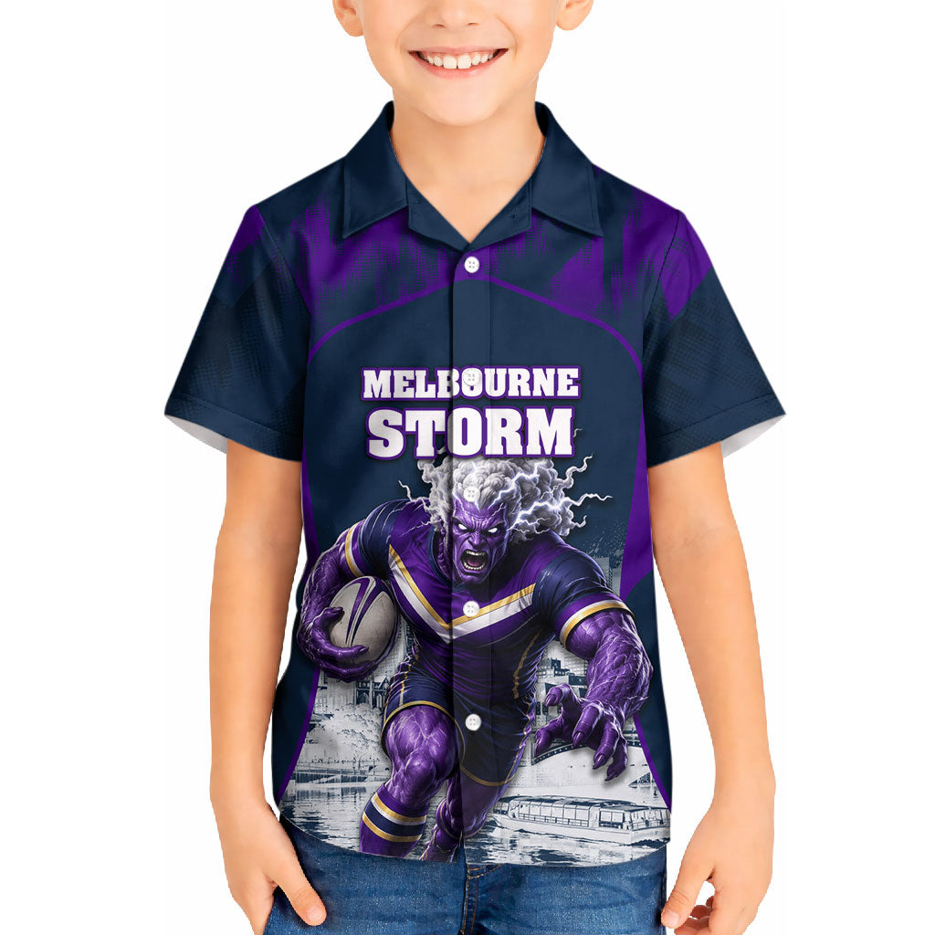 Personalised Sharks Rugby Kid Hawaiian Shirt Storm Monster Mascot City Skyline 3D Graphic