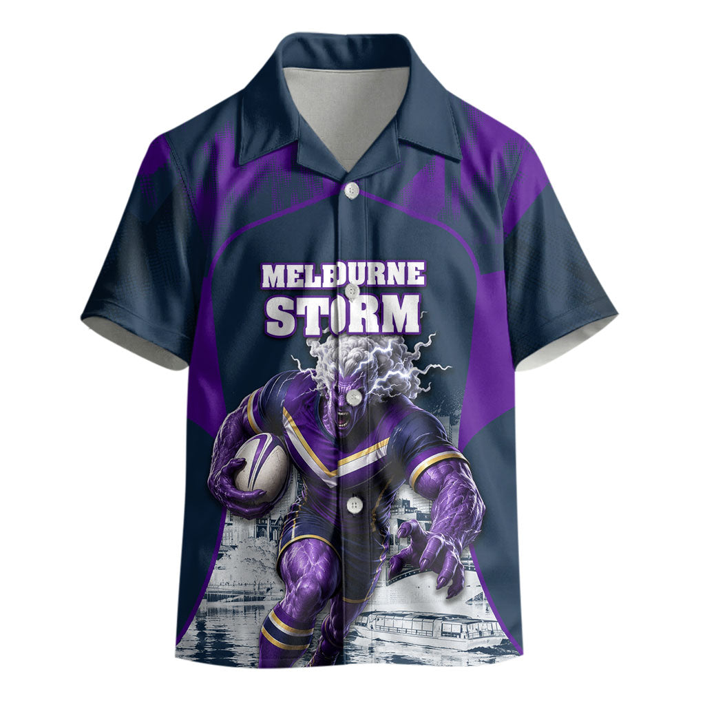 Personalised Sharks Rugby Kid Hawaiian Shirt Storm Monster Mascot City Skyline 3D Graphic