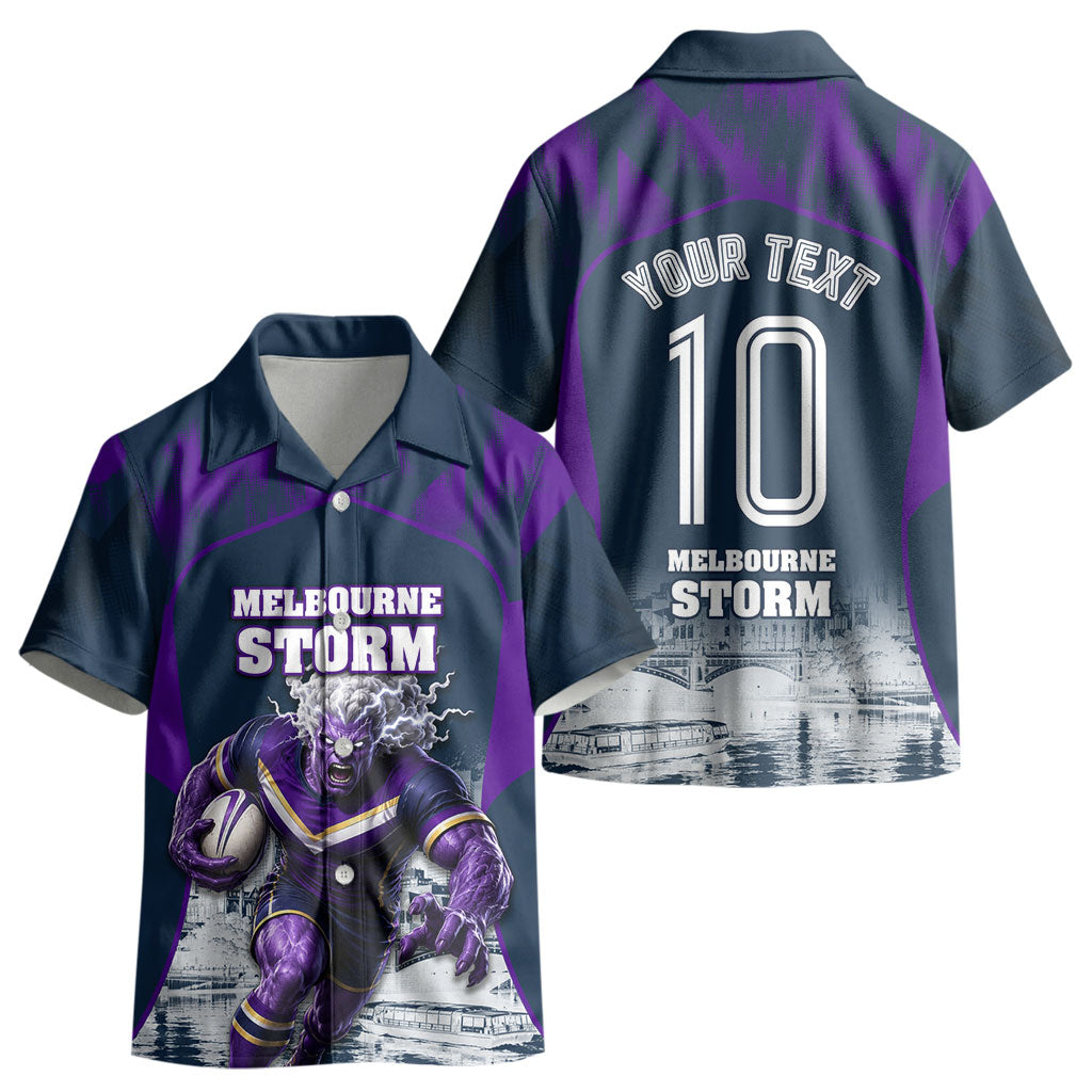 Personalised Sharks Rugby Kid Hawaiian Shirt Storm Monster Mascot City Skyline 3D Graphic