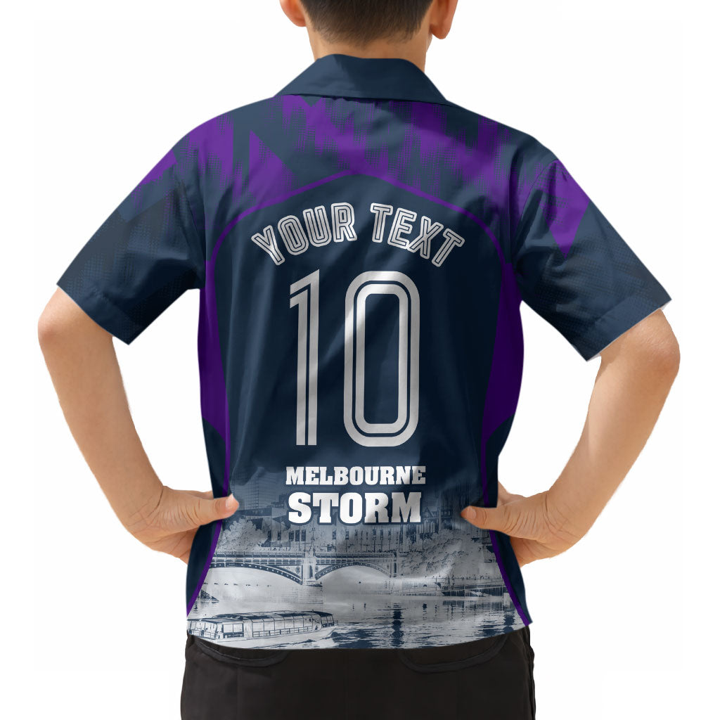 Personalised Sharks Rugby Kid Hawaiian Shirt Storm Monster Mascot City Skyline 3D Graphic