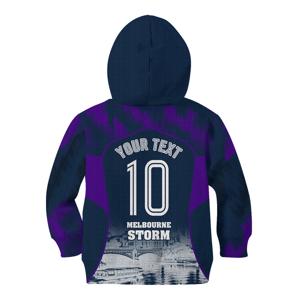 Personalised Sharks Rugby Kid Hoodie Storm Monster Mascot City Skyline 3D Graphic
