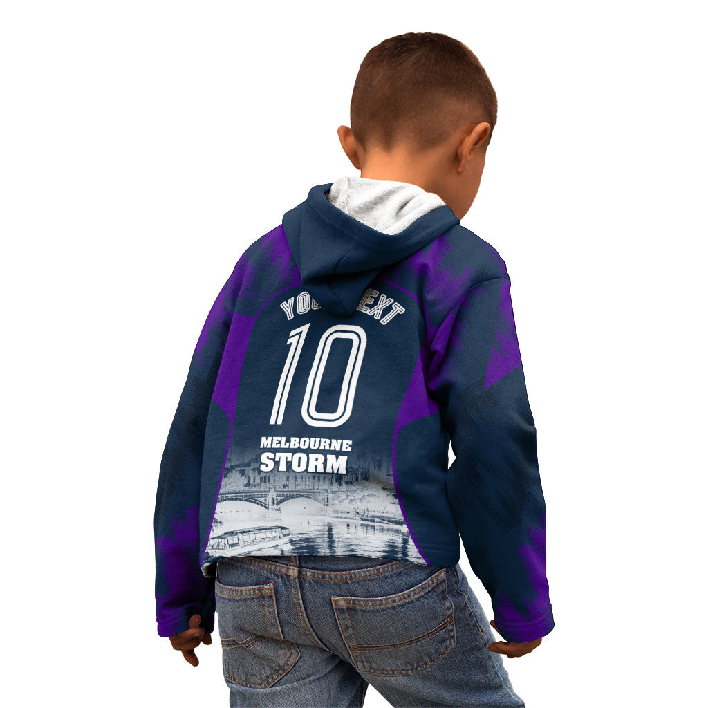 Personalised Sharks Rugby Kid Hoodie Storm Monster Mascot City Skyline 3D Graphic
