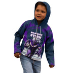 Personalised Sharks Rugby Kid Hoodie Storm Monster Mascot City Skyline 3D Graphic