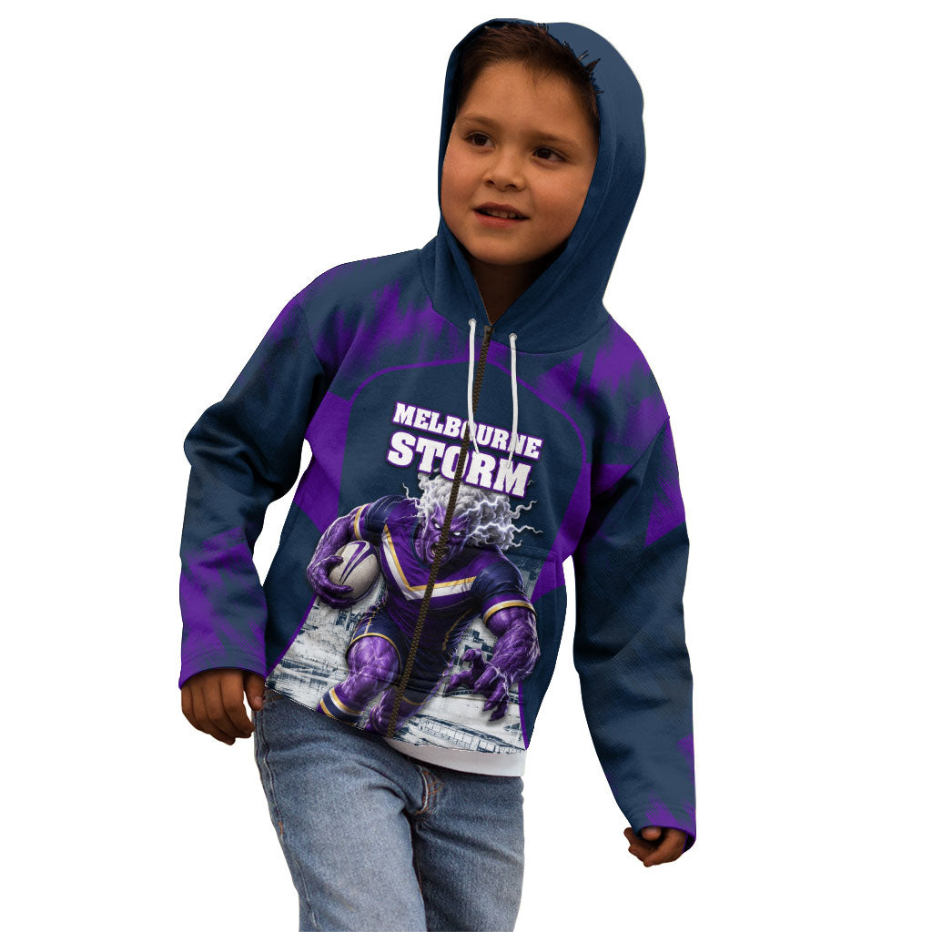 Personalised Sharks Rugby Kid Hoodie Storm Monster Mascot City Skyline 3D Graphic