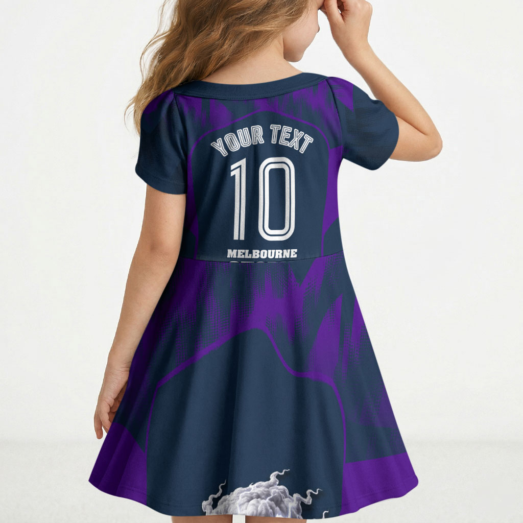 Personalised Sharks Rugby Kid Short Sleeve Dress Storm Monster Mascot City Skyline 3D Graphic
