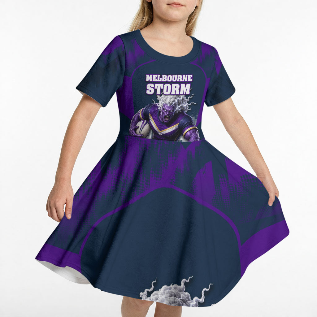 Personalised Sharks Rugby Kid Short Sleeve Dress Storm Monster Mascot City Skyline 3D Graphic