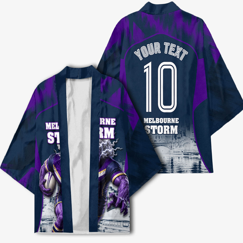 Personalised Sharks Rugby Kimono Storm Monster Mascot City Skyline 3D Graphic