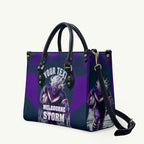 Personalised Sharks Rugby Leather Bag Storm Monster Mascot City Skyline 3D Graphic