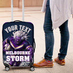 Personalised Sharks Rugby Luggage Cover Storm Monster Mascot City Skyline 3D Graphic