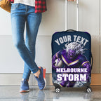 Personalised Sharks Rugby Luggage Cover Storm Monster Mascot City Skyline 3D Graphic