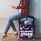 Personalised Sharks Rugby Luggage Cover Storm Monster Mascot City Skyline 3D Graphic