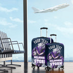 Personalised Sharks Rugby Luggage Cover Storm Monster Mascot City Skyline 3D Graphic